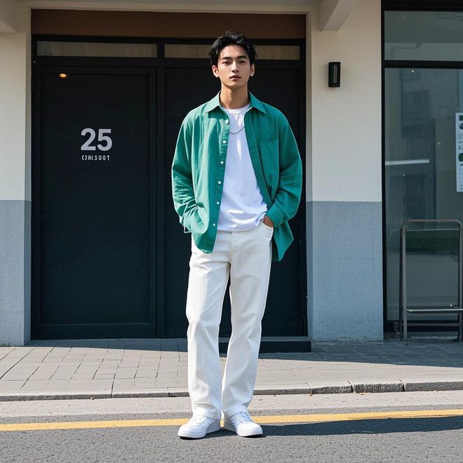服这3套“衬衫+牛仔裤”搭配显高显帅！AG真人国际网站170cm男生别乱穿衣(图2)